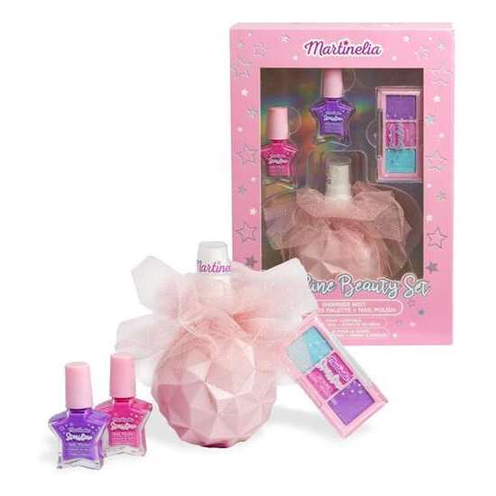 SET DE BELLEZA MARTINELIA STARSHINE BODY MIST BEAUTY. INCLUYE ESMALTES DE UÑAS PALETA DE BRILLO DE LABIOS EN 3 COLORES 22X15X7,5 CM image 0