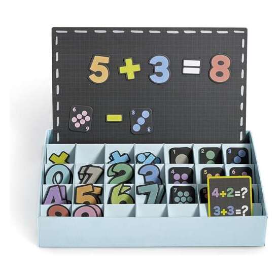 JUEGO MAGNÉTICO NÚMEROS. PARA INICIARSE EN MATEMÁTICAS DE MANERA DIVERTIDA. 51 IMANES DE NÚMEROS Y SIMBOLOS. 21X5,5X31 CM image 2