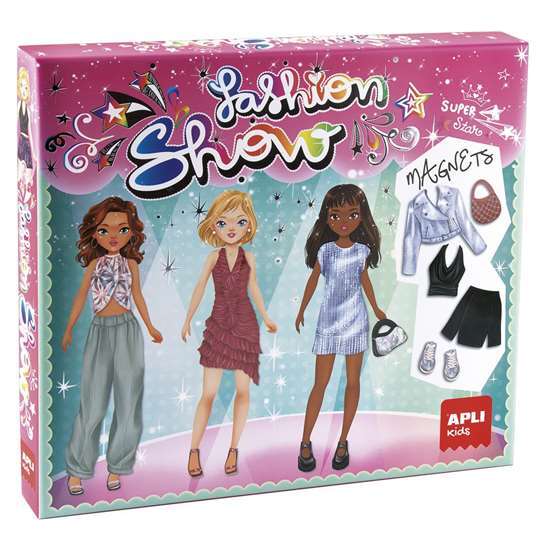 JUEGO MAGNETICO FASHION SHOW 42 PZAS. CREA TUS PROPIOS LOOKS COMO UNA DISEÑADORA 30X3,5X28 CM image 0