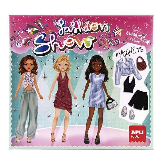 JUEGO MAGNETICO FASHION SHOW 42 PZAS. CREA TUS PROPIOS LOOKS COMO UNA DISEÑADORA 30X3,5X28 CM image 1