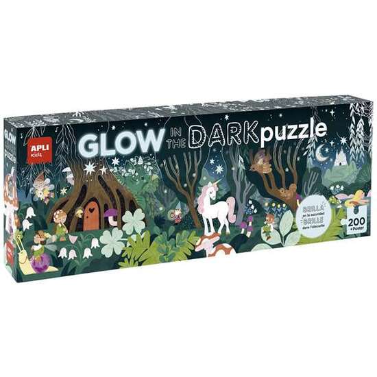 PUZZLE GLOW IN THE DARK BOSQUE MÁGICO FOSFORESCENTE CON 200 PZAS image 0