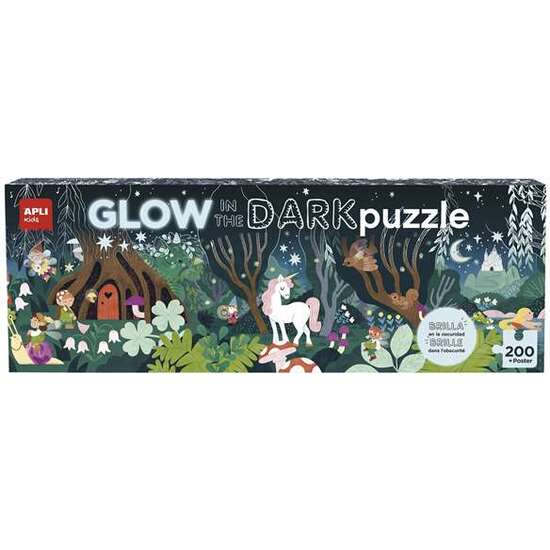 PUZZLE GLOW IN THE DARK BOSQUE MÁGICO FOSFORESCENTE CON 200 PZAS image 3