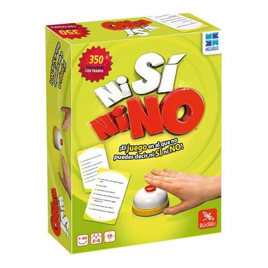 JUEGO NI SI NI NO COMPACTO.INCLUYE 50 CARTAS DE PREGUNTAS Y TIMBRE 16X5X22 CM image 0
