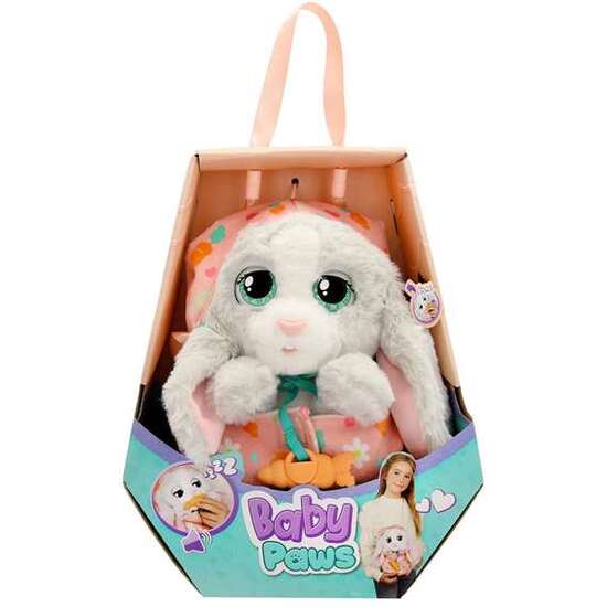 PELUCHE CACHORRO BUNNY BABY PAWS, CON SONIDO Y BOLSA TRANSPORTABLE PERSONALIZADA image 0