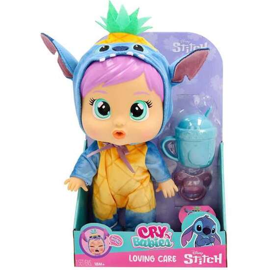 MUÑECO BEBE LLORON STITCH LOVING CARE. INCLUYE BIBERON Y CHUPETE image 2