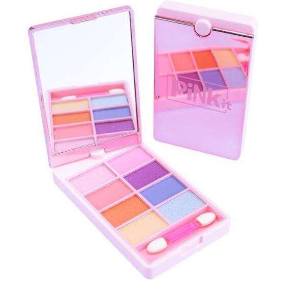 MINI ESPEJO MAQUILLAJE PINK IT . CON 8 SOMBRAS DE OJOS Y UN APLICADOR DE DOBLE PUNTA. image 0