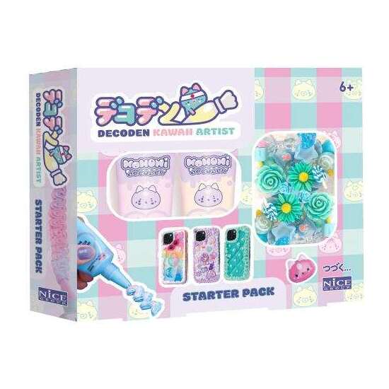 DECODEN STARTER PACK. PARA DECORAR LA FUNDA DE TU TELÉFONO CON CREMA. CONTIENE 2 CREMAS, BOQUILLAS, ESPÁTULA, PINZAS Y AMULETOS. 2 VERSIONES. image 1