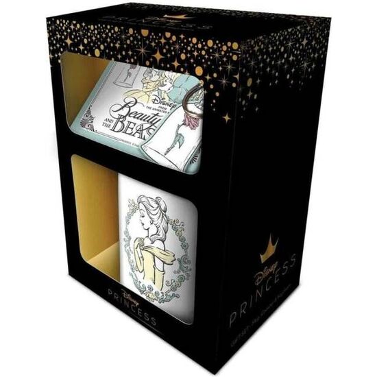 SET TAZA + LLAVERO + POSAVASOS LA BELLA Y LA BESTIA DISNEY image 1