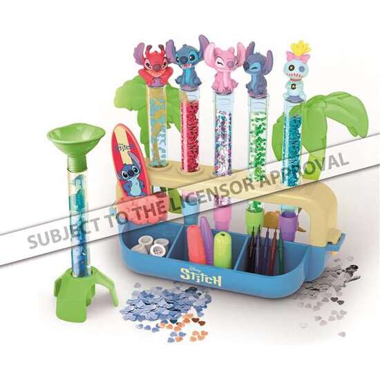 LABORATORIO DE BOLIGRAFOS STITCH .INCLUYE 5 BOLIGRAFOS CON LOS PERSONAJES. 28,88X24,95X5,45 CM image 1