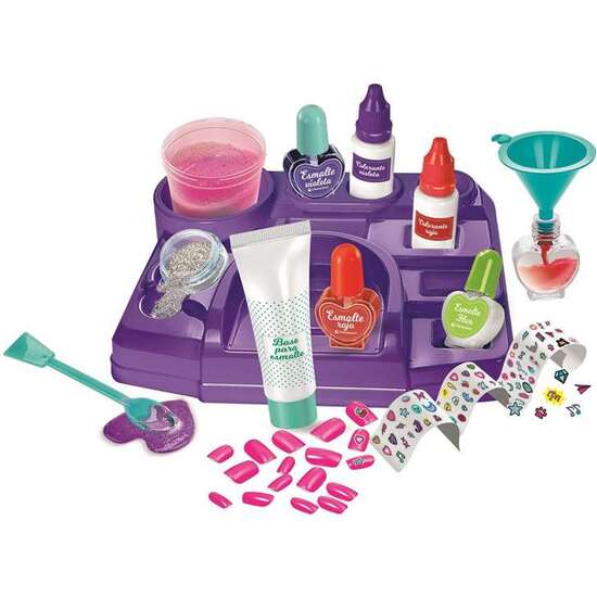 JUEGO ESMALTES Y UÑAS. CREA TUS ESMALTES DE COLORES. 37X28,1X6,5 CM. image 1