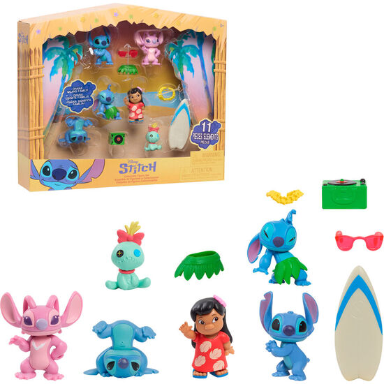 BLISTER 6 FIGURAS STITCH DISNEY 5CM image 1