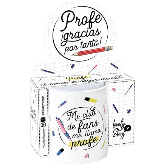 TAZA - MI CLUB DE FANS ME LLAMA PROFE 330ML image 0