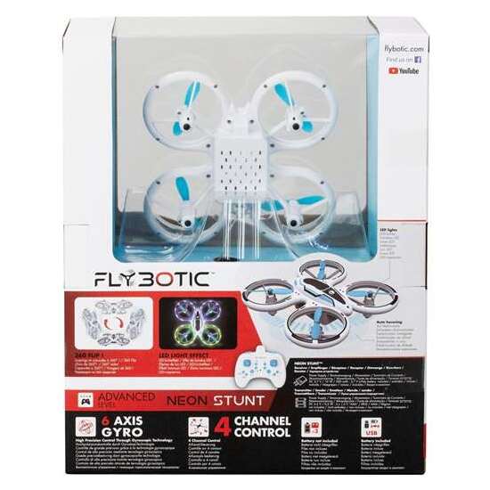 DRON ACROBATICO NEON TRANSMISIÓN 2.4GHZ DE 3 CANALES Y LUCES LED EN VIBRANTES TONOS AZUL Y VERDE image 1