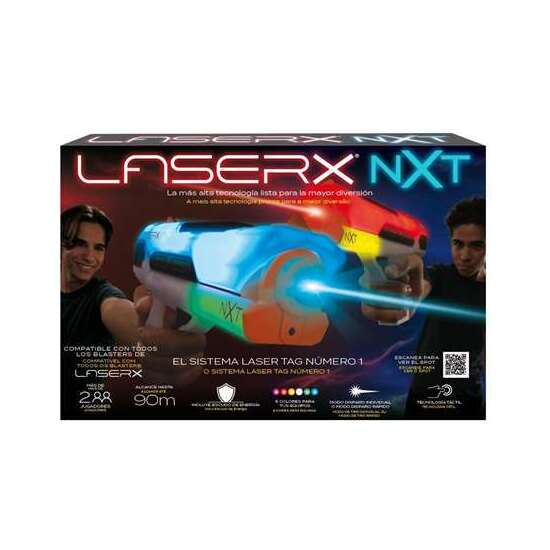 JUEGO LASERX NEXT LEVEL PACK DOBLE.ACTIVA EL ESCUDO DE ENERGÍA Y PROTÉGETE, CON 2 MODOS DE DISPARO image 0