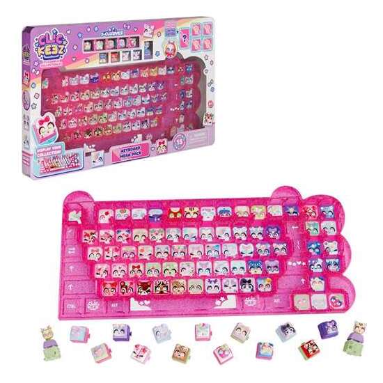 TECLADO CLICKEEZ KEYBOARD MEGA PACK.CON 15 CLICKEEZ DE PERSONAJES ADORABLES FÁCILES DE INSTALAR Y REEMPLAZAR image 0