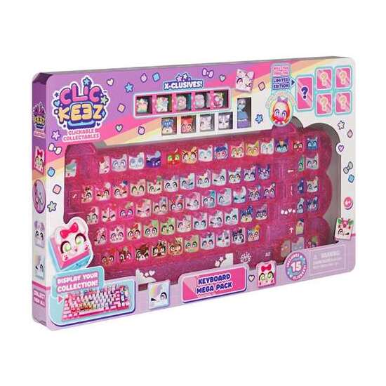 TECLADO CLICKEEZ KEYBOARD MEGA PACK.CON 15 CLICKEEZ DE PERSONAJES ADORABLES FÁCILES DE INSTALAR Y REEMPLAZAR image 1
