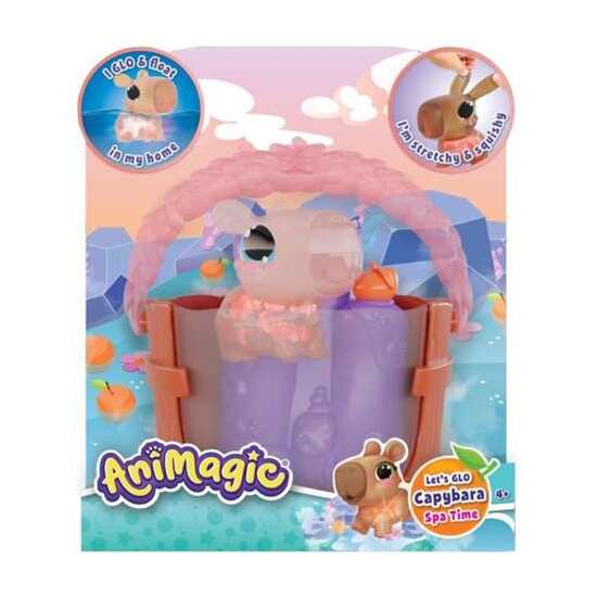 MASCTOA ANIMAGIC LET´S GLO CAPIBARA SPA TIME. LLENA LA BAÑERA CON AGUA Y PONLO DENTRO. ¡MIRA CÓMO FLOTA Y BRILLA! image 4