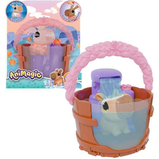 MASCTOA ANIMAGIC LET´S GLO CAPIBARA SPA TIME. LLENA LA BAÑERA CON AGUA Y PONLO DENTRO. ¡MIRA CÓMO FLOTA Y BRILLA! image 5