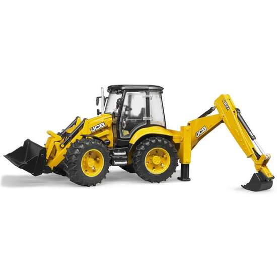 RETROEXCAVADORA JCB 5CX CON DOBLE PALA Y ACRISTALADA 41X17X25 CM image 0