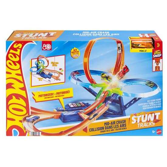 PISTA HOT WHEELS BIG AIR CRASH. INCLUYE COCHE ESCALA 1:64. 68,70X62,50X85,90 CM image 0