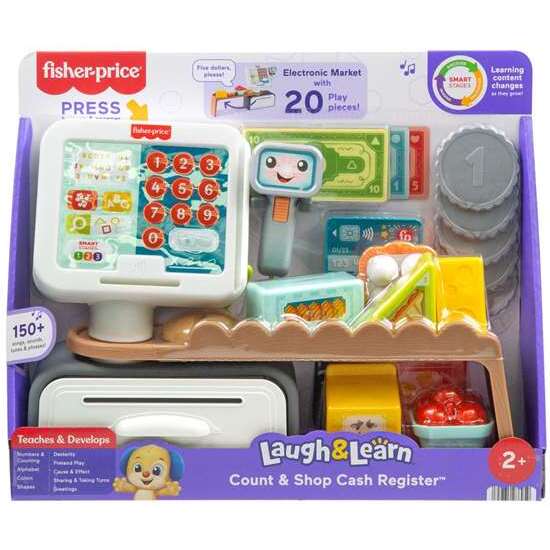 CAJA REGISTRADORA FISHER-PRICE CON CANCIONES , SONIDOS Y ACCESORIOS. 25X33X9 CM image 0