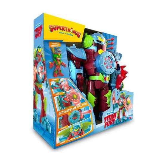FIGURA SUPERTHINGS S TITAN FURY. CON RUEDAS,EXTIENDE SUS ALAS. 40X40X17 CM. image 0