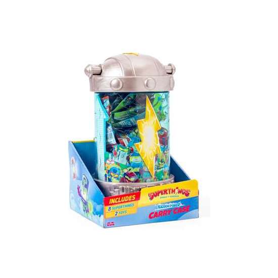 ESTUCHE DE TRANSPORTE SUPERTHINGS S . INCLUYE 1 ENIGMA EXCLUSIVO EFECTO CRISTAL. image 0