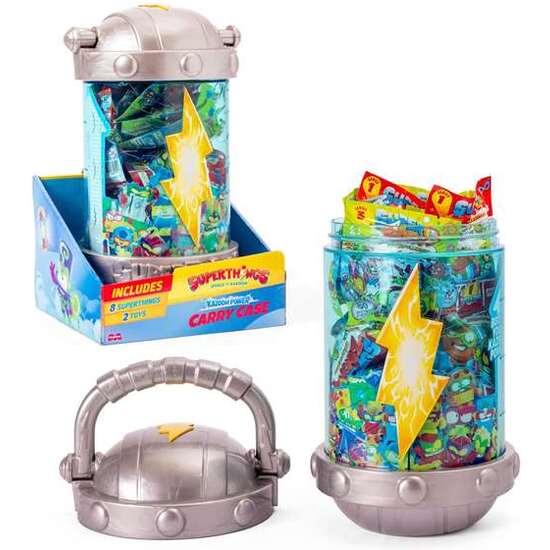ESTUCHE DE TRANSPORTE SUPERTHINGS S . INCLUYE 1 ENIGMA EXCLUSIVO EFECTO CRISTAL. image 1