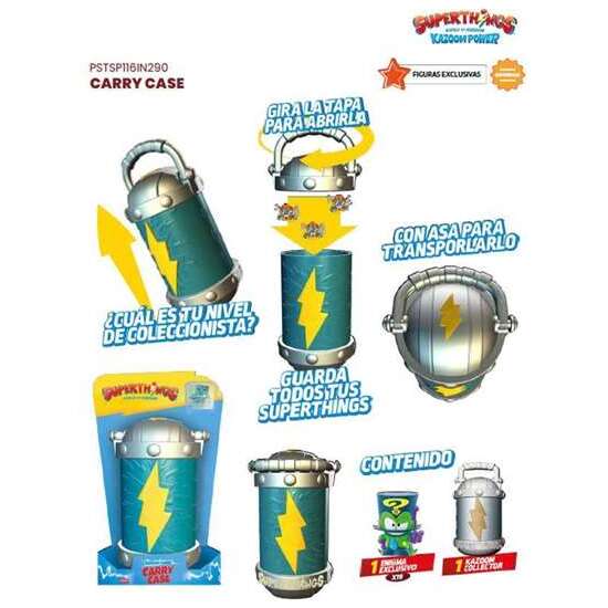 ESTUCHE DE TRANSPORTE SUPERTHINGS S . INCLUYE 1 ENIGMA EXCLUSIVO EFECTO CRISTAL. image 2