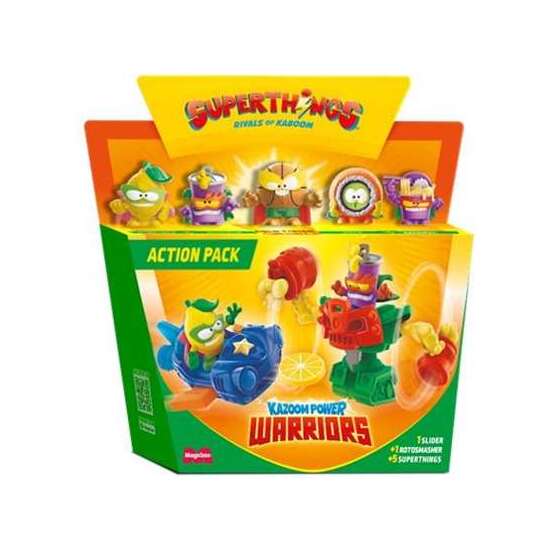 FIGURA SUPERTHINGS KAZOOM POWER WARRIORS ACTION PACK.39X22,5X19 CM - MODELOS SURTIDOS image 0