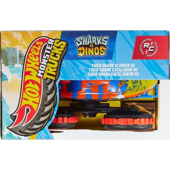 COCHE RADIO CONTROL HOT WHEELS MONSTER TRUCKS TIGER SHARK CLIMBER. ESCALA 1:15 image 2