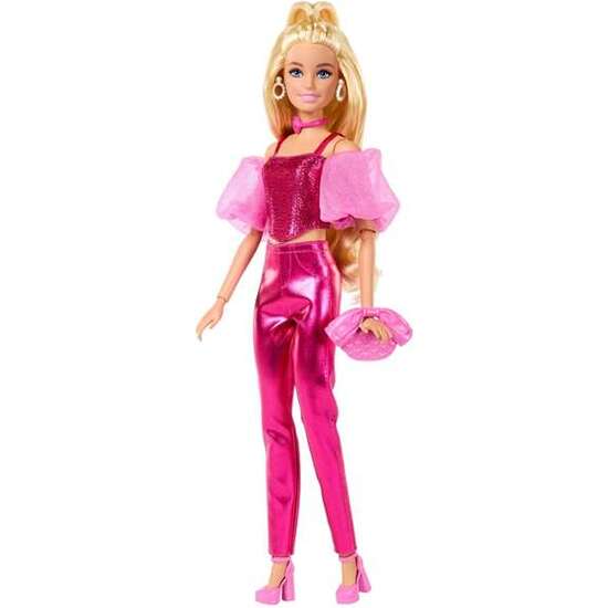 MUÑECA BARBIE DELUXE METALIZADA CON CORSET ROSA. image 4