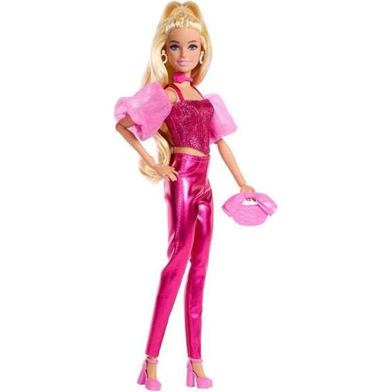 MUÑECA BARBIE DELUXE METALIZADA CON CORSET ROSA. image 5