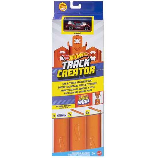 PISTA INICIACIÓN HOT WHEELS TRACK BUILDER INCLUYE VEHICULO ESCALA 1.64. image 0
