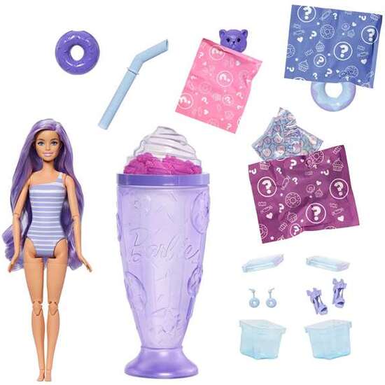 MUÑECA SORPRESA BARBIE POP REVEAL CON VASO MORADO. INCLUYE 8 SORPRESAS - MODELOS SURTIDOS image 1