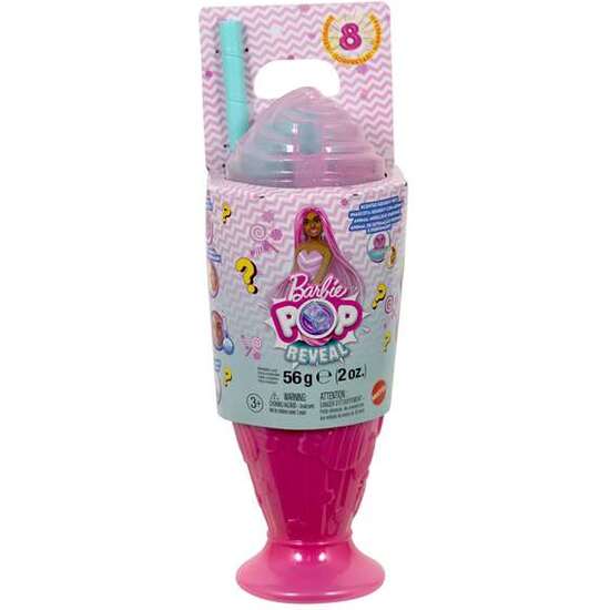 MUÑECA SORPRESA BARBIE POP REVEAL CON VASO ROSA. INCLUYE 8 SORPRESAS. image 4