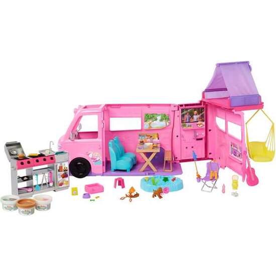 SUPERCARAVANA BARBIE 2025. CUENTA CON7 ZONAS DE JUEGO Y MÁS DE 6 ACCESORIOS. 88X37,30X52.40 CM image 1