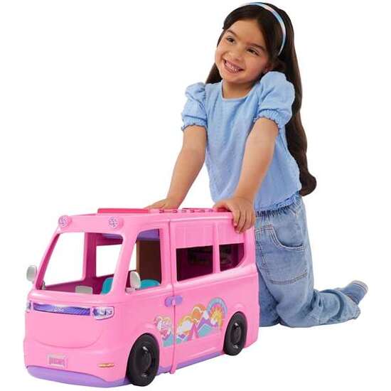 SUPERCARAVANA BARBIE 2025. CUENTA CON7 ZONAS DE JUEGO Y MÁS DE 6 ACCESORIOS. 88X37,30X52.40 CM image 2