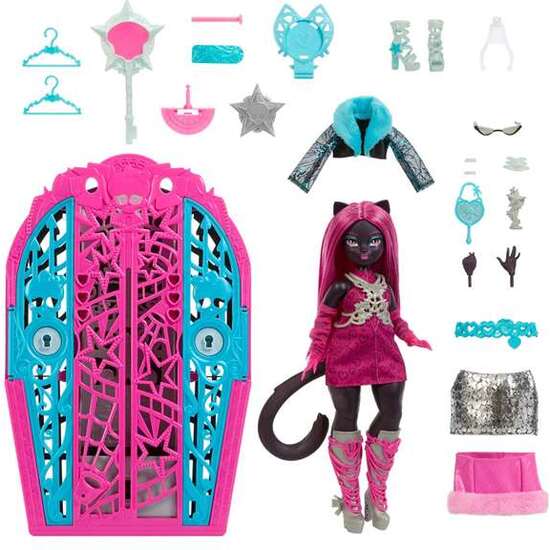 MUÑECA MONSTER HIGH SKULLTIMATE SECRETS CATTY. CON ARMARIO Y MAS DE 19 SORPRESAS. image 4