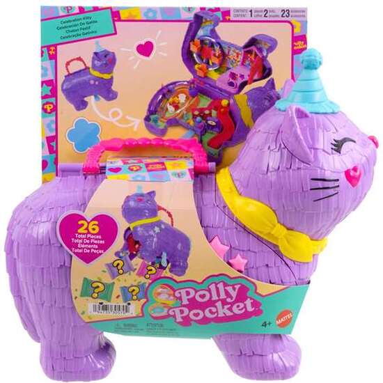 COFRE PARA MINI MUÑECAS GATITO PIÑATA PARTYLAND POLLY POCKET .INCLUYE 23 ACCESORIOS SORPRESA. image 0