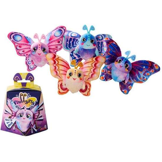 PELUCHE FLUFFYFLY MARIPOSAS 30 CM. SUAVES Y ESPONJOSOS,OJOS ULTICOLOR. - MODELOS SURTIDOS image 0