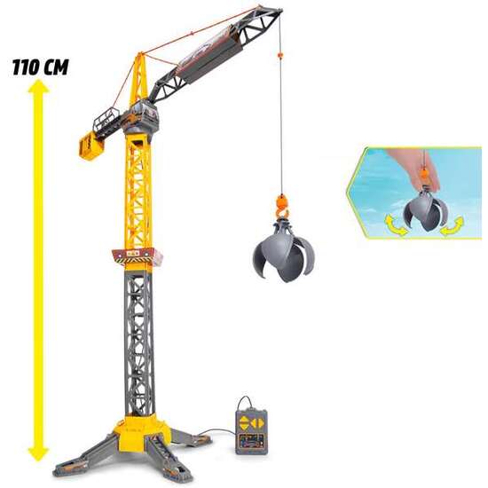 GRÚA RADIO CONTROL MIGHTY CRANE 110 CM. GIRA 360 GRADOS. image 1