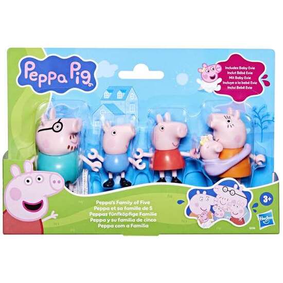 FIGURAS PEPPA PIG Y SU FAMILIA 5 PERSONAJES - MODELOS SURTIDOS image 0