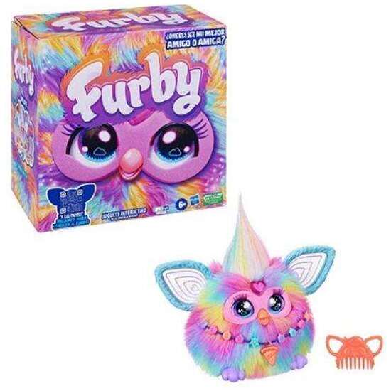 FURBY DJ RAINBOW, MÁS DE 1000 INTERACCIONES, CUERPO ARCO IRIIS LUMINOSO Y 5 MODOS DE JUEGO image 0