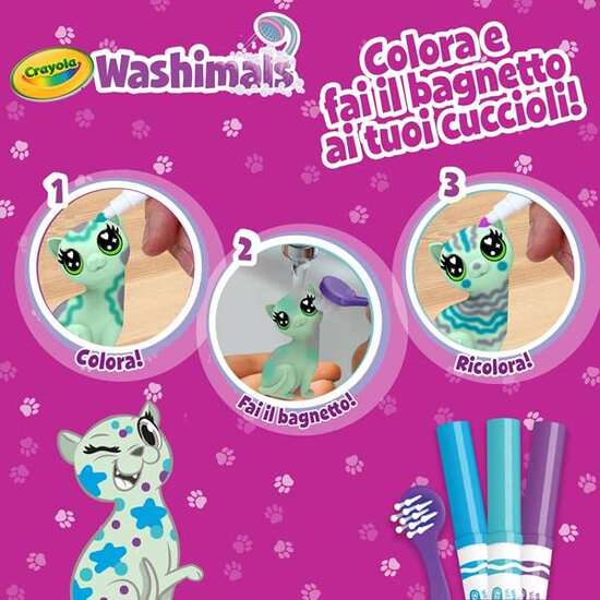 WASHIMALS PETS - SET 3 MASCOTAS COLORES PASTEL image 4