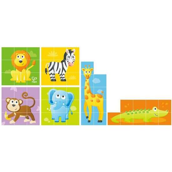 PUZLE DE BLOQUES DE ANIMALES DE LA SELVA 13.50X13.50X4.50 CM image 1