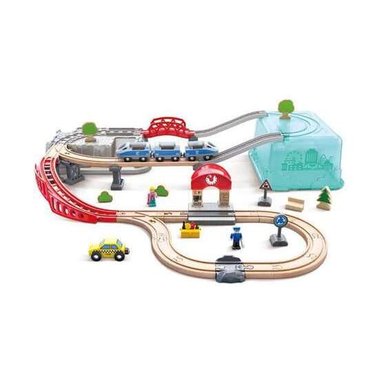 JUEGO DE BLOQUES DE CONSTRUCCIÓN TREN DE CIUDAD 84.20X75.60X19.10 CM image 0
