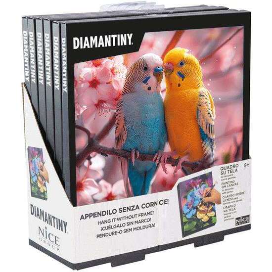 DIARIO CRYSTAL ART DIAMANTINY QUADRO 5 CON GEMAS DE COLORES 3D 32X30X2 CM image 1