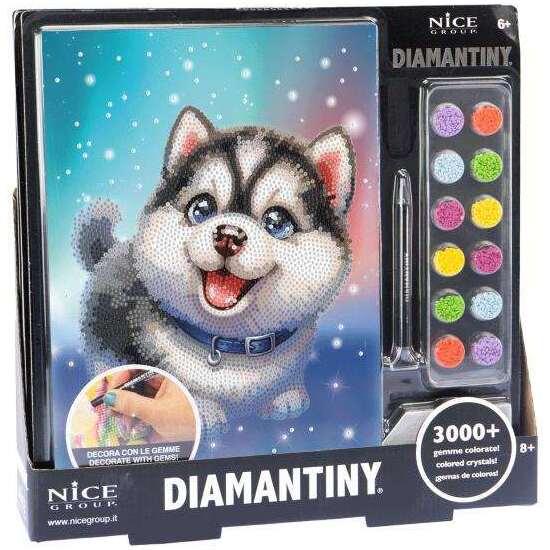 DIARIO CRYSTAL ART DIAMANTINY LEVEL UP 12 CON GEMA DE COLORES 3D 32X32X2,4 CM image 0