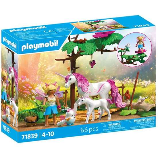ESTABLO MÁGICO UNICORNIO PARA MAMÁ Y POTRO PLAYMOBIL image 0